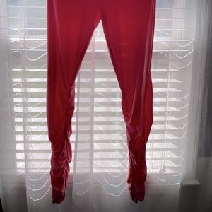 Pink stacked pants